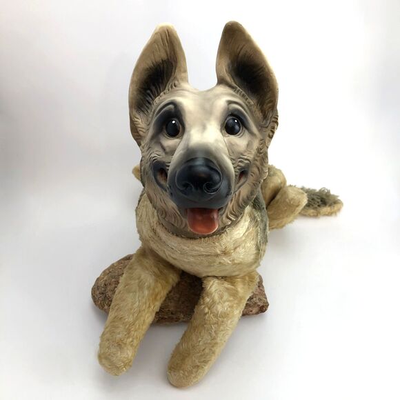 Vintage Plush Rubber Face Rin Tin Tin Stuffed Animal by Ideal 1950s